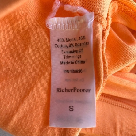 RicherPoorer Womens High Cut Brief Panty Mesh Sides Small Cantalope - Picture 3 of 11